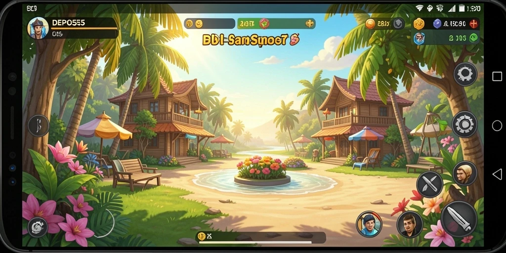 Tampilan gameplay DEPO555 yang penuh warna dan menarik.