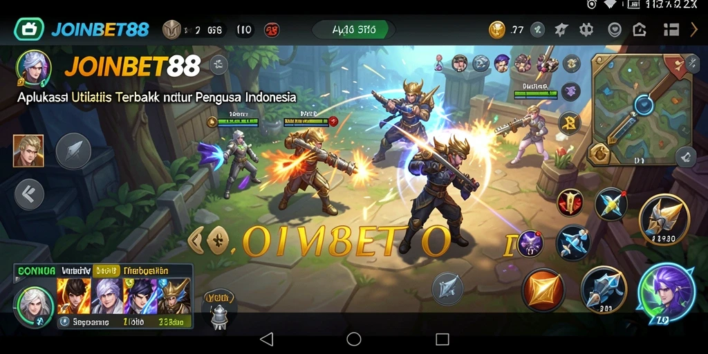 Screenshot utama JOINBET88 menampilkan antarmuka aplikasi yang intuitif dan fungsional.