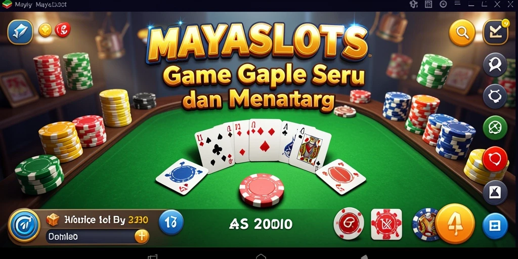 Tampilan gameplay menarik dalam MAYASLOTS yang menampilkan serunya bermain Gaple.