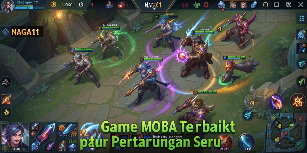 Tampilan menarik dari gameplay seru NAGA11 di arena pertempuran.
