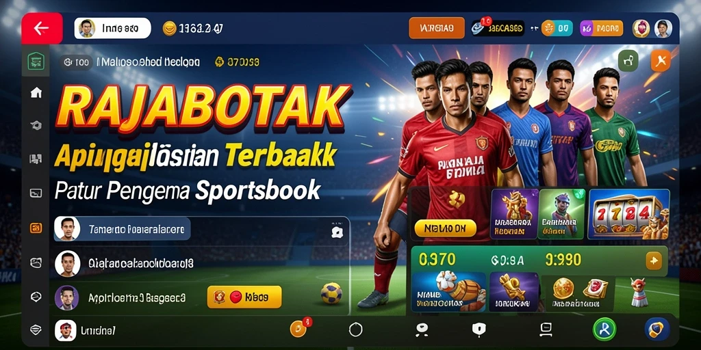Tampilan gameplay menarik dari RAJABOTAK saat memasang taruhan olahraga.