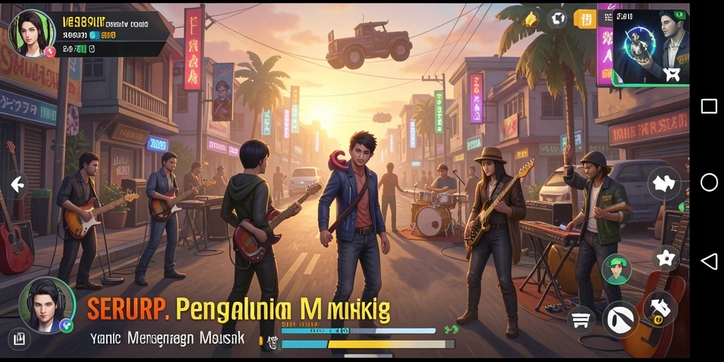 Tampilan seru dari gameplay <strong>SERURP</strong> yang menawarkan kesenangan bermain musik.