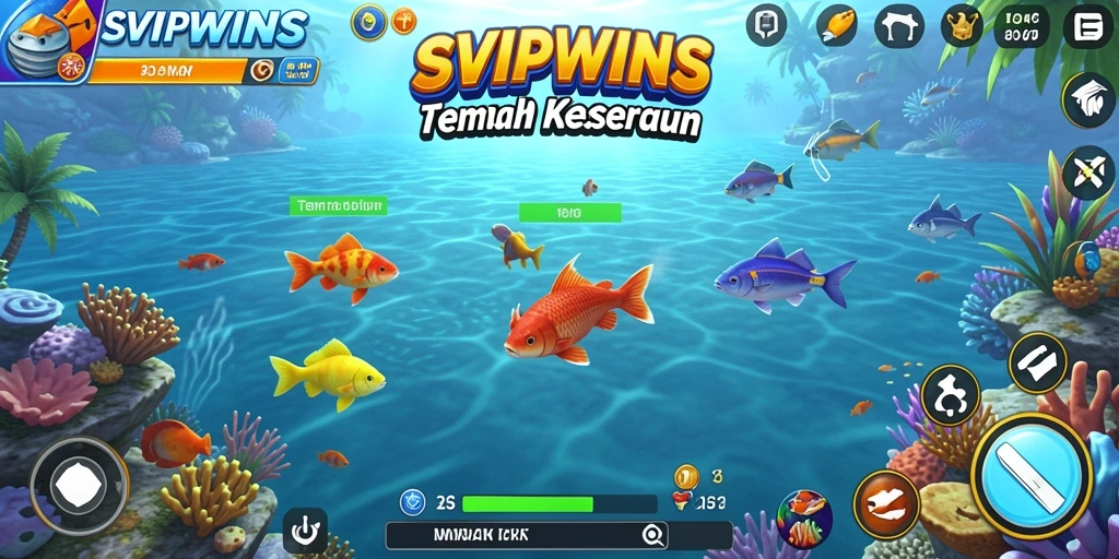Tampilan gameplay seru dari SVIPWINS dengan aksi Tembak Ikan.