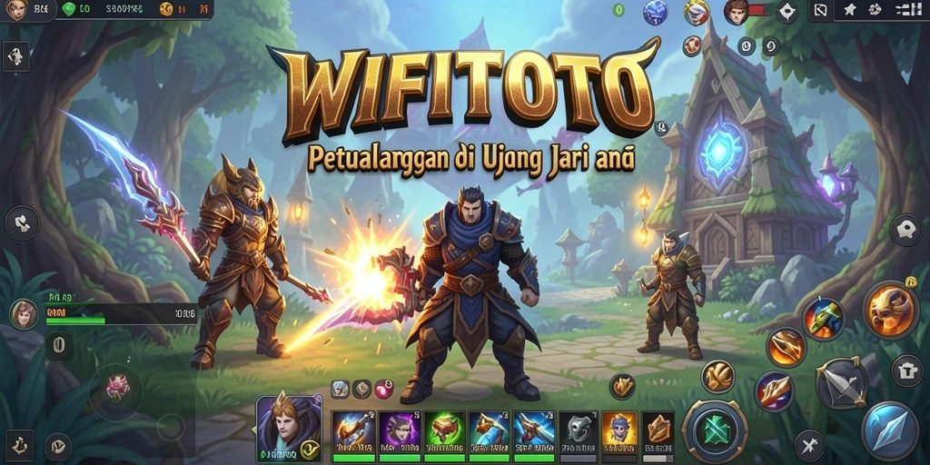 Tangkapan layar menunjukkan aksi seru dalam WIFITOTO, memperlihatkan lingkungan dan pertempuran MMORPG.